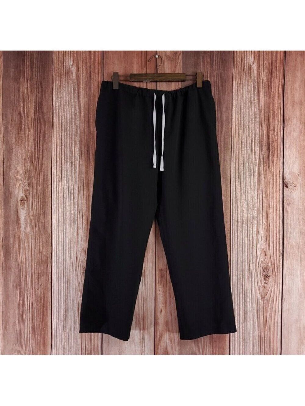 Figs Mens Size Large Black Pisco Basic Scrub Bottom Pants FM4500S PO 1557